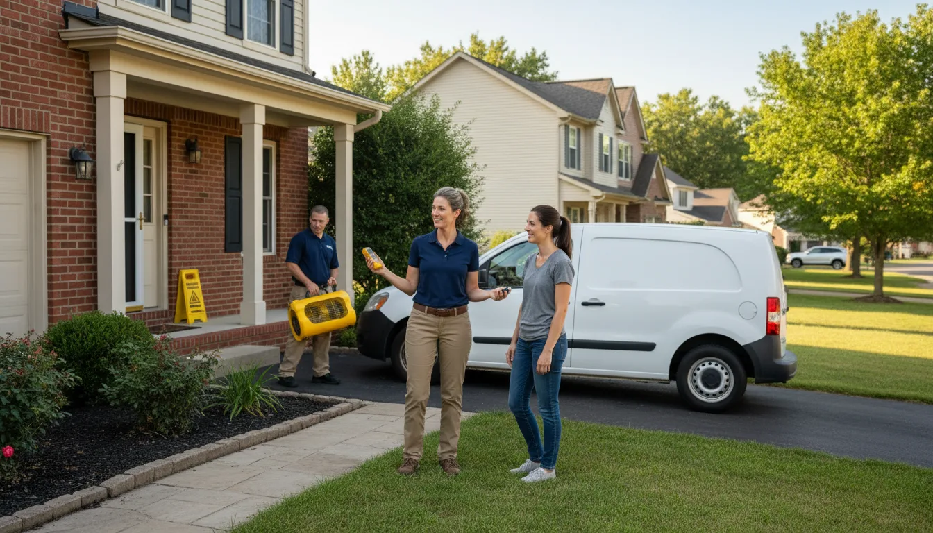 Residential water damage restoration in Macon, NC